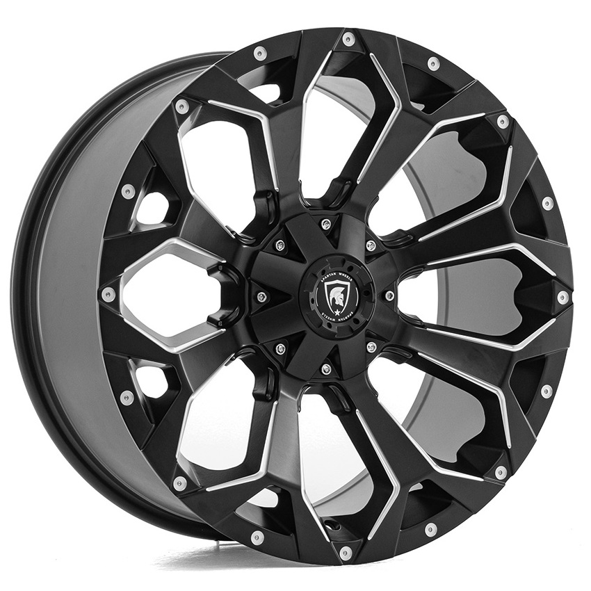 20" SPARTAN WHEELS SW1 - SATIN BLACK CHAMFERED