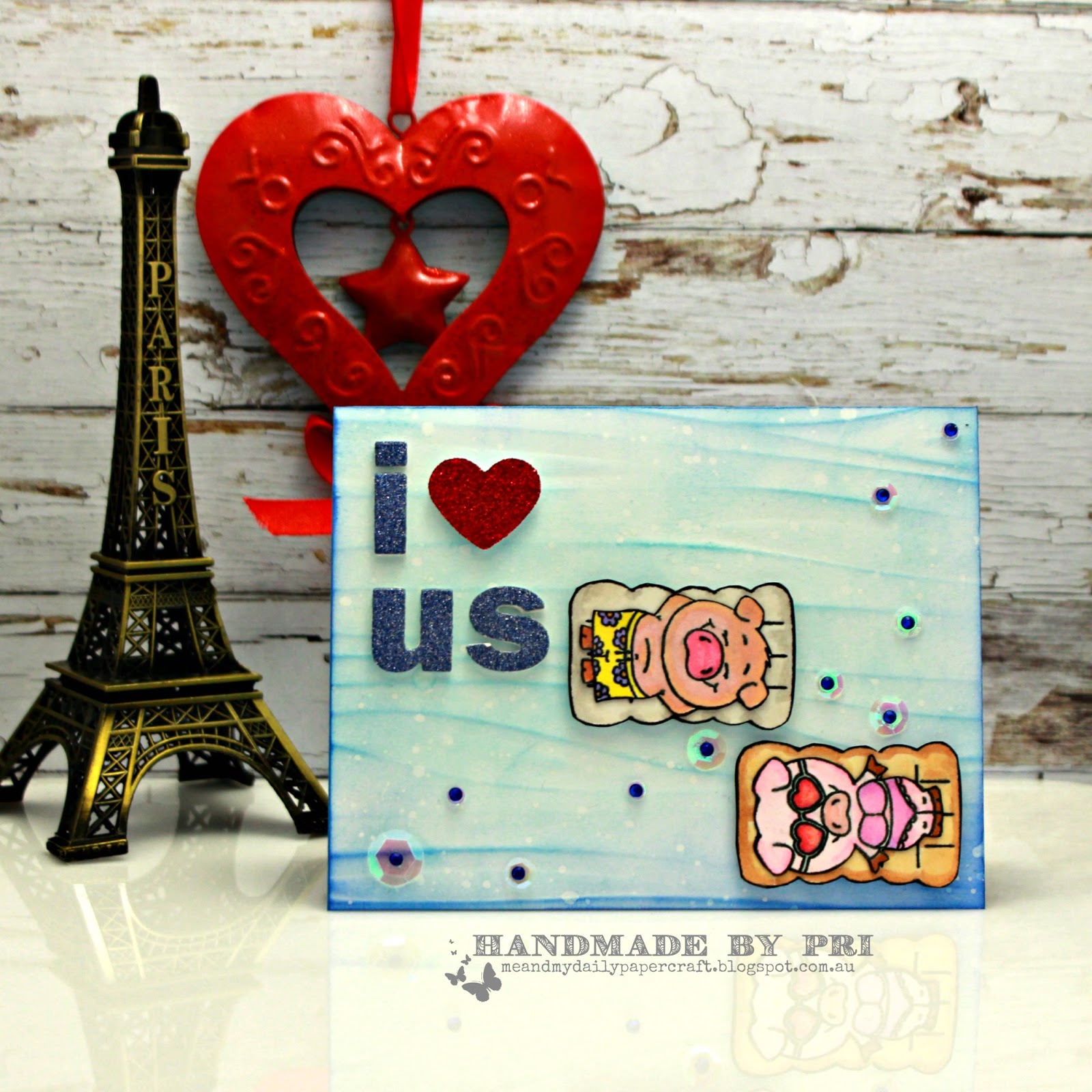 GERDA STEINER DESIGNS-Pool Piggies 4x6  Stamp & Die  Set - 7