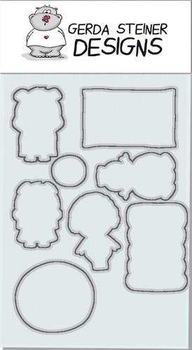 GERDA STEINER DESIGNS-Pool Piggies 4x6  Stamp & Die  Set - 3