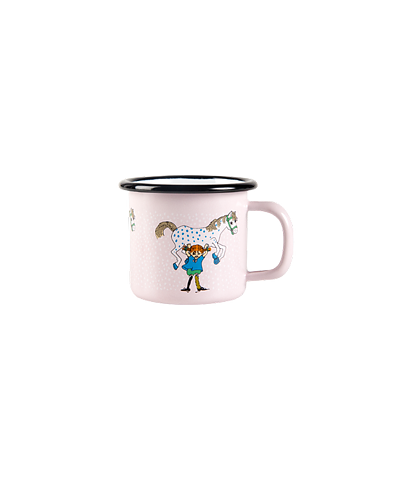 Pippi emaljmugg Pippi och Hästen 1,5dl