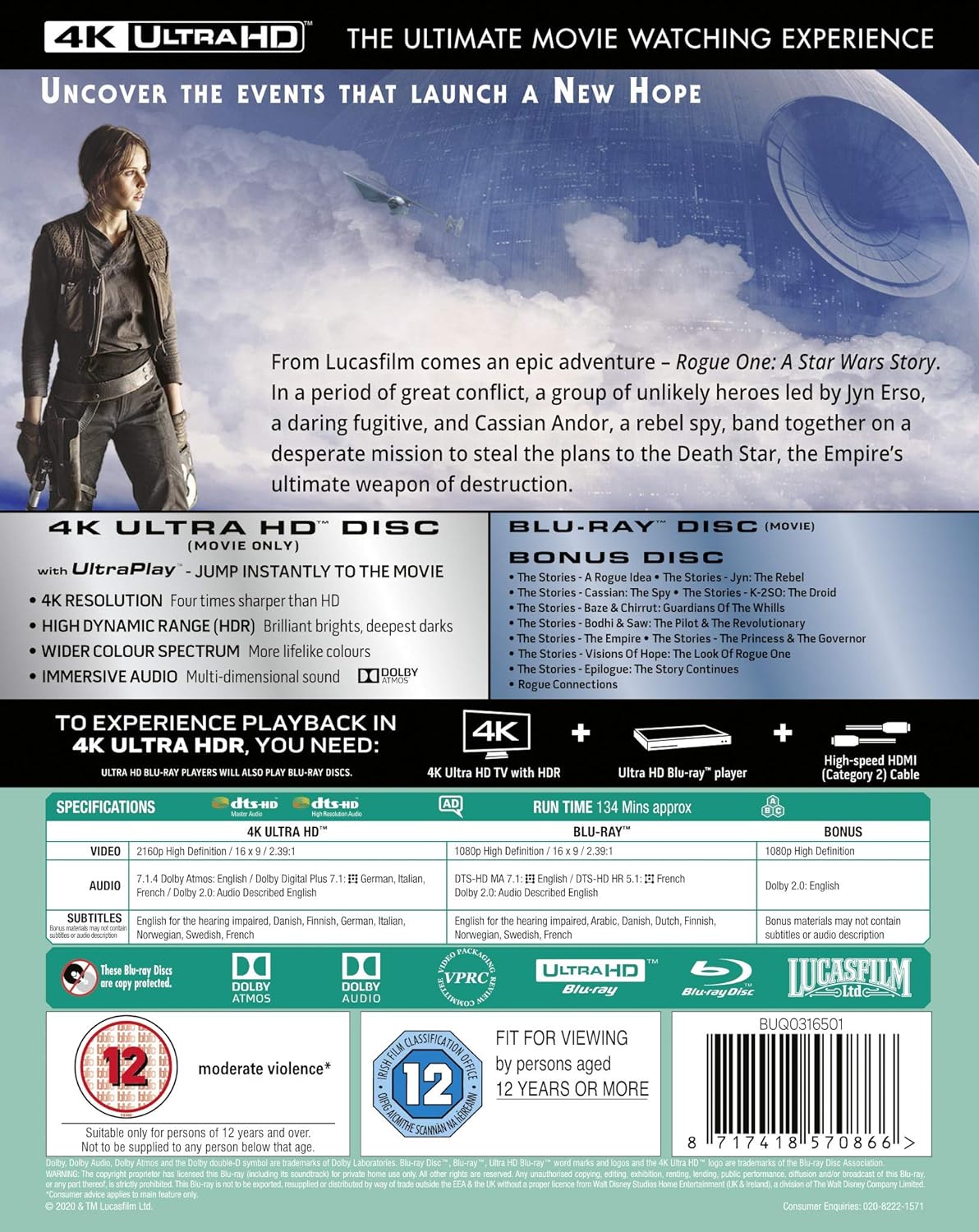 Rogue One: A Star Wars Story (4K Ultra HD + Blu-ray) - 2