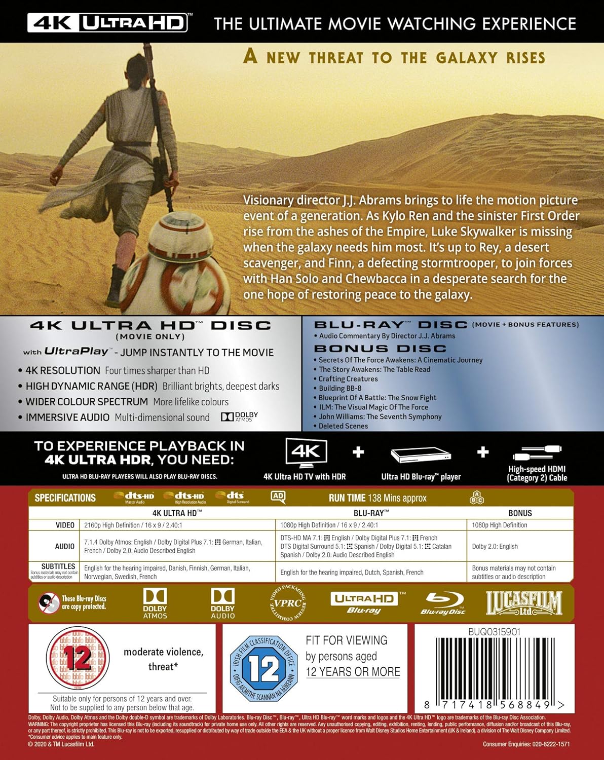 Star Wars VII: the Force Awakens (4K Ultra HD + Blu-ray) - 2