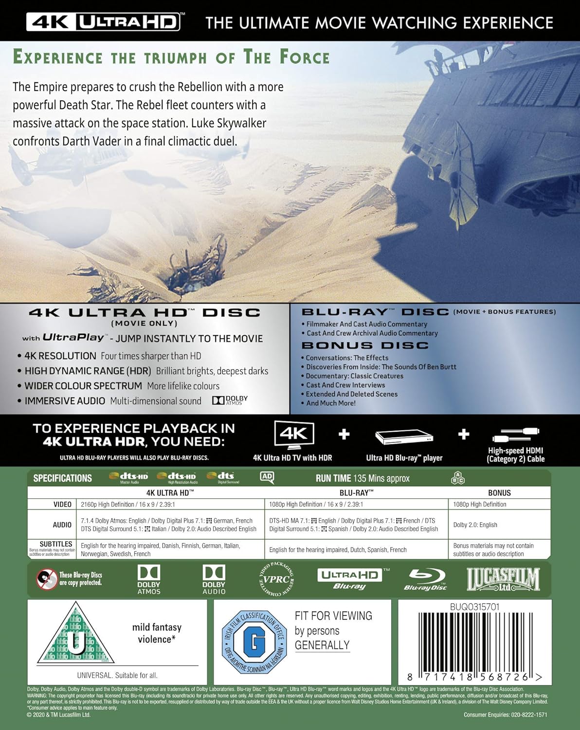 Star Wars VI - Return of the Jedi (4K Ultra HD + Blu-ray) - 2