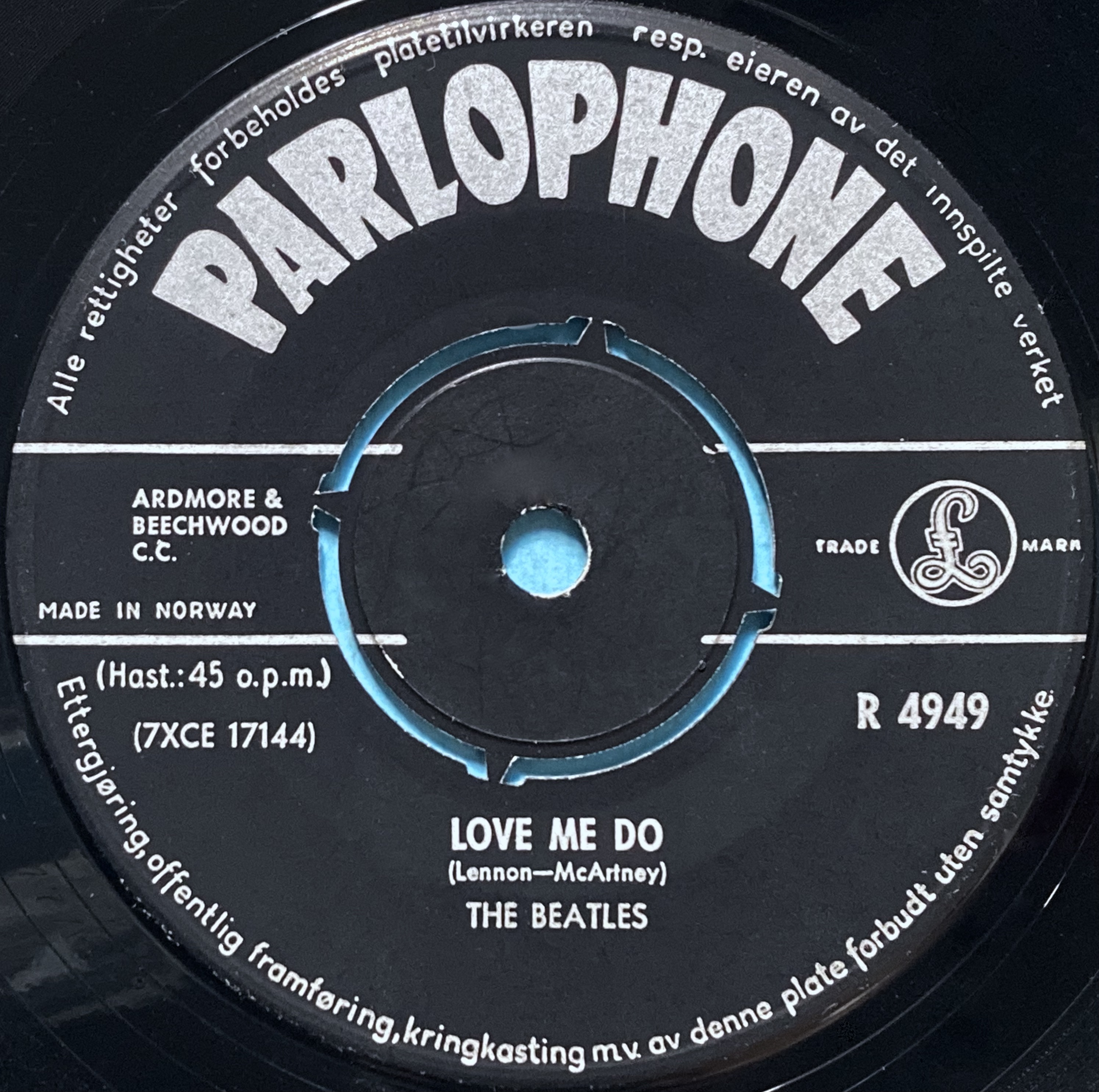 BEATLES - Love me do 7" Norway PS 1963 - 3