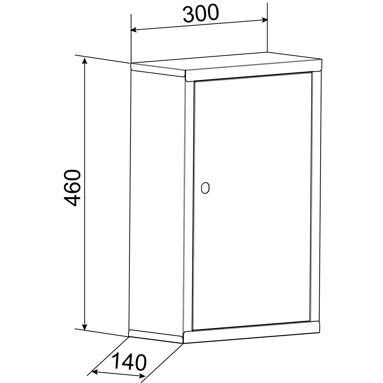 Duschy Medicine cabinet white lockable - 6