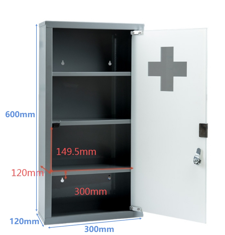 Duschy Medicine Cabinet Gray lockable - 9