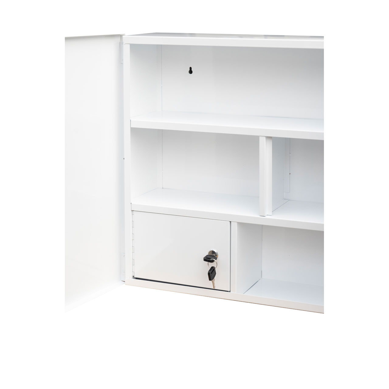 Duschy Medicine cabinet large white lockable - 3