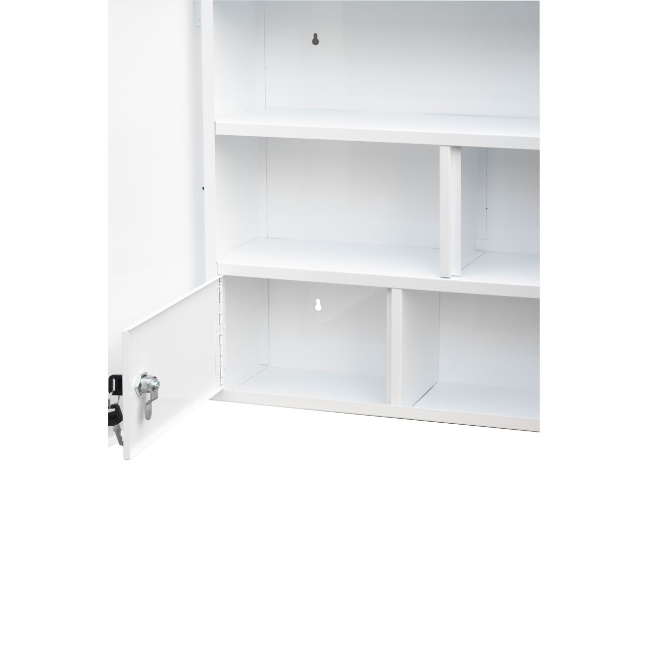 Duschy Medicine cabinet large white lockable - 6
