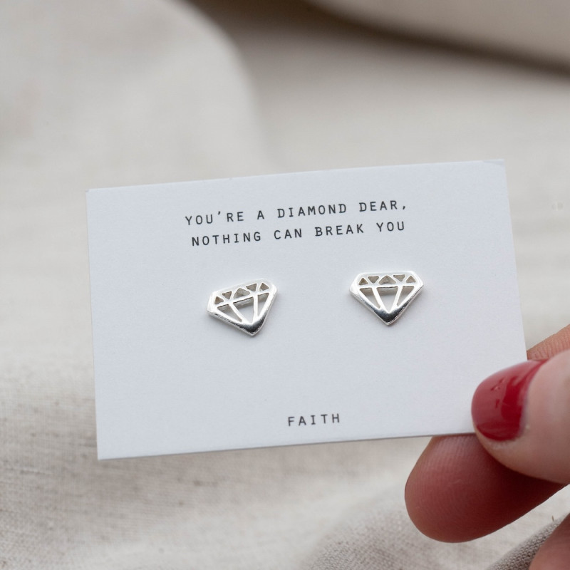 by Faith - Silverörhängen diamant