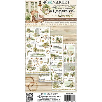 49 And Market - Rub-On Transfer Set - Cottagecore