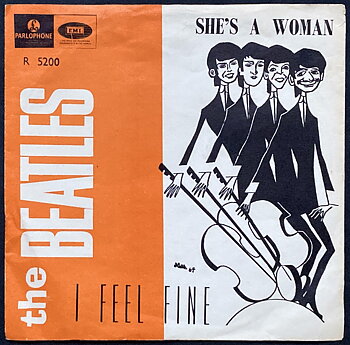 BEATLES - I feel fine 7" Norway PS 1964