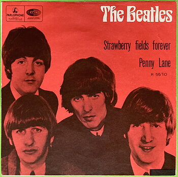 BEATLES - Strawberry fields forever 7" Alternate Norway PS 1967