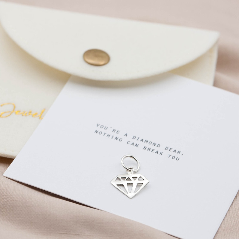 by Faith - Berlock diamant silver - 2