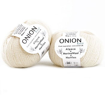 Ecru (vit) Alpaca + Merino Wool + Nettles Onion 1201