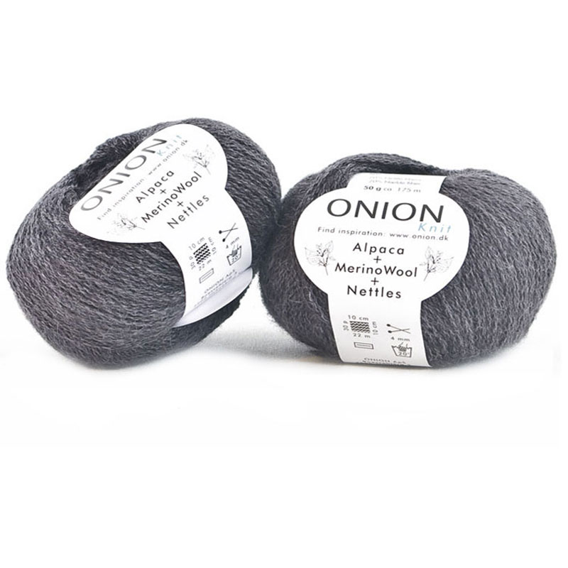  Grå Alpaca + Merino Wool + Nettles Onion 1202