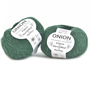 Buteljgrön Alpaca + Merino Wool + Nettles Onion  1206