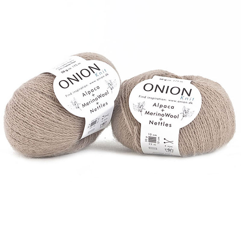 Sand (beige) Alpaca + Merino Wool + Nettles Onion 1207