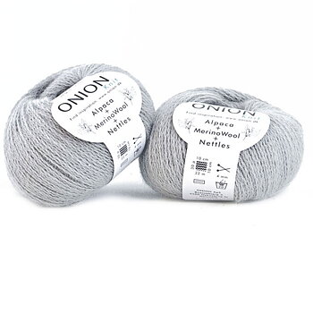 Ljusgrå Alpaca + Merino Wool + Nettles Onion 1209