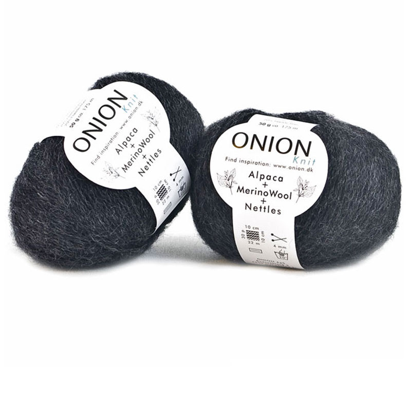 Koksgrå Alpaca + Merino Wool + Nettles Onion  1212
