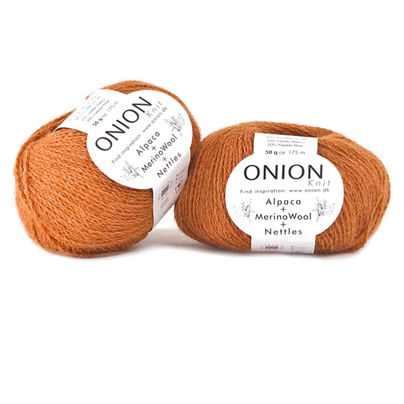 Orange Alpaca + Merino Wool + Nettles Onion 1214