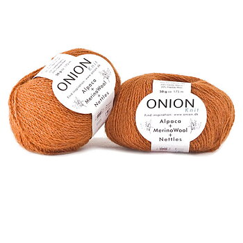 Orange Alpaca + Merino Wool + Nettles Onion 1214