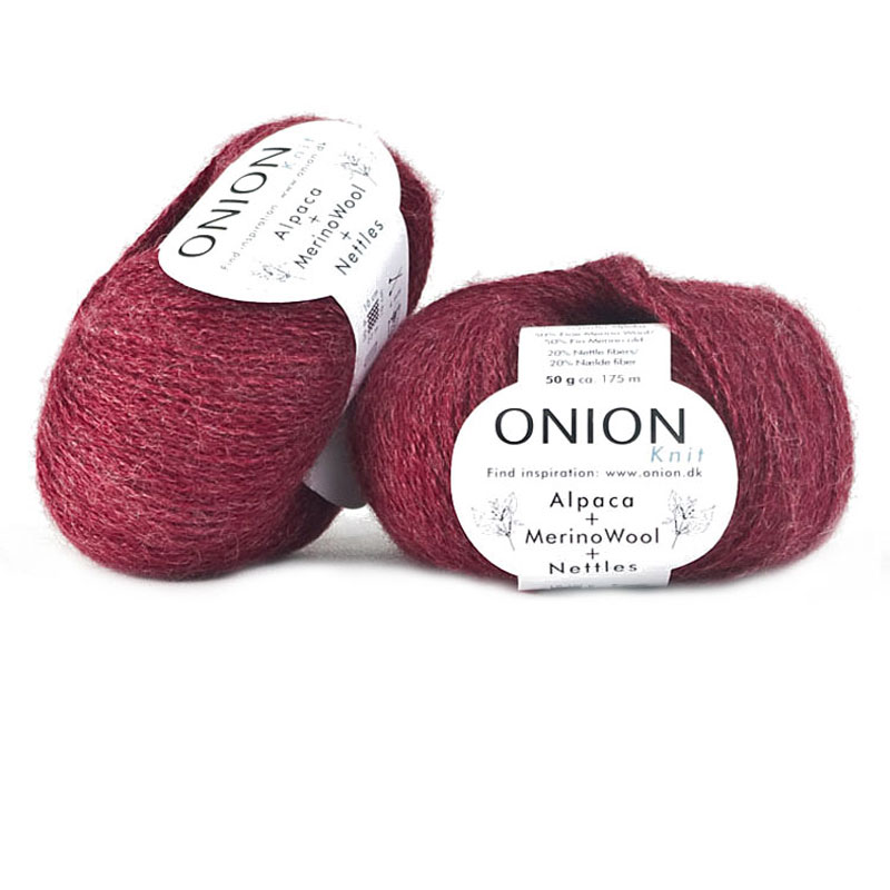 Vinröd Alpaca + Merino Wool + Nettles Onion  1217