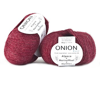 Vinröd Alpaca + Merino Wool + Nettles Onion  1217
