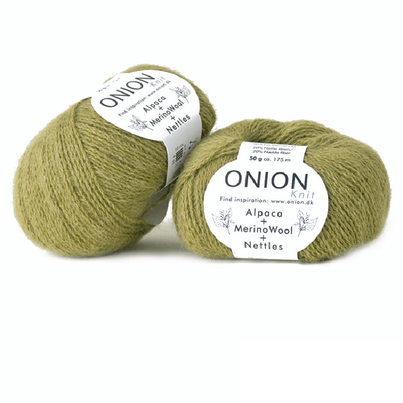 Olivgrön Alpaca + Merino Wool + Nettles Onion 1219