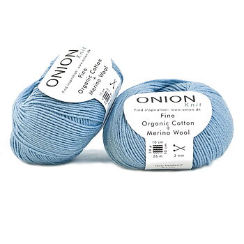 Ljusblå Fino Organic Cotton + Merinoull 507