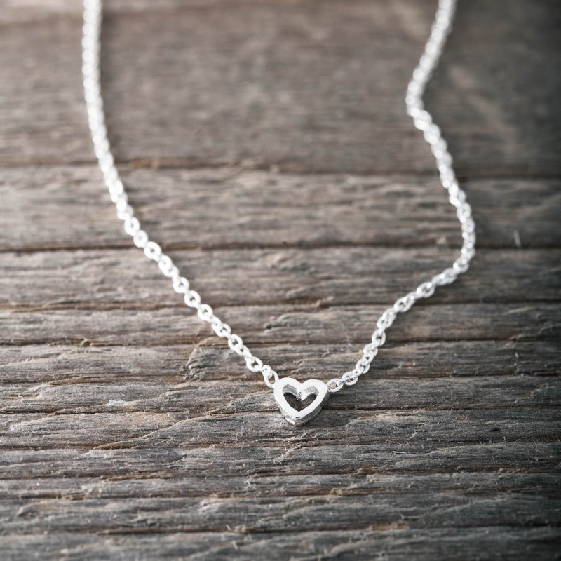 by Faith - Halsband silver minihjärta - 3
