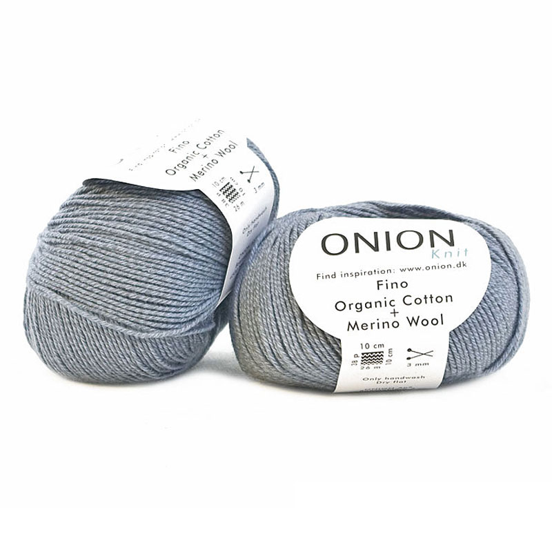 Gråblå Fino Organic Cotton + Merinoull 529