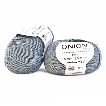Gråblå Fino Organic Cotton + Merinoull 529