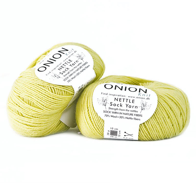 Citron gul Nettle Sock Yarn Onion 1019