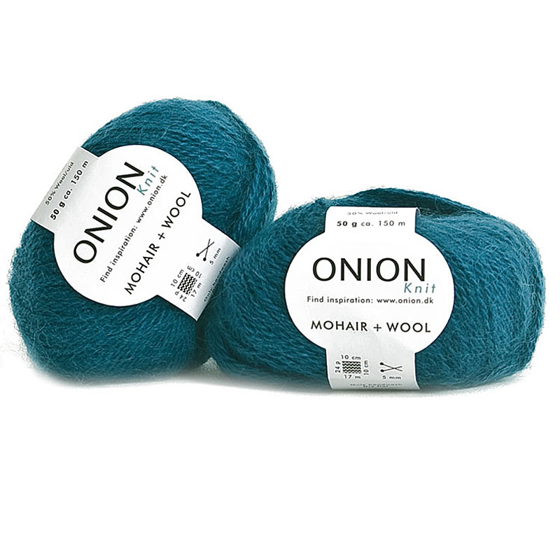 Petrol (blåturkos) Mohair + Wool Onion 307 