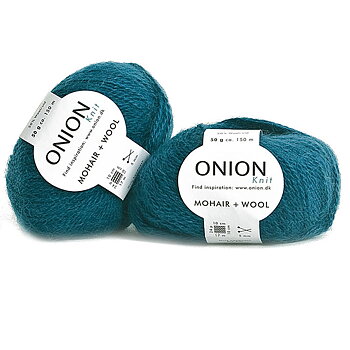 Petrol (blåturkos) Mohair + Wool Onion 307 