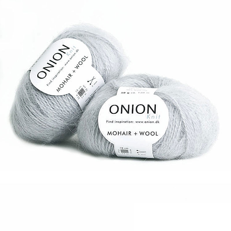 Ljusgrå Mohair + Wool Onion 317