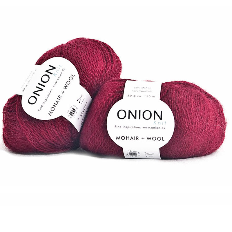 Vinröd Mohair + Wool Onion 318