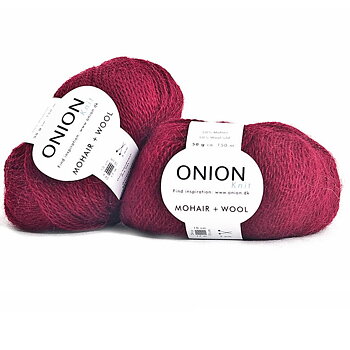 Vinröd Mohair + Wool Onion 318