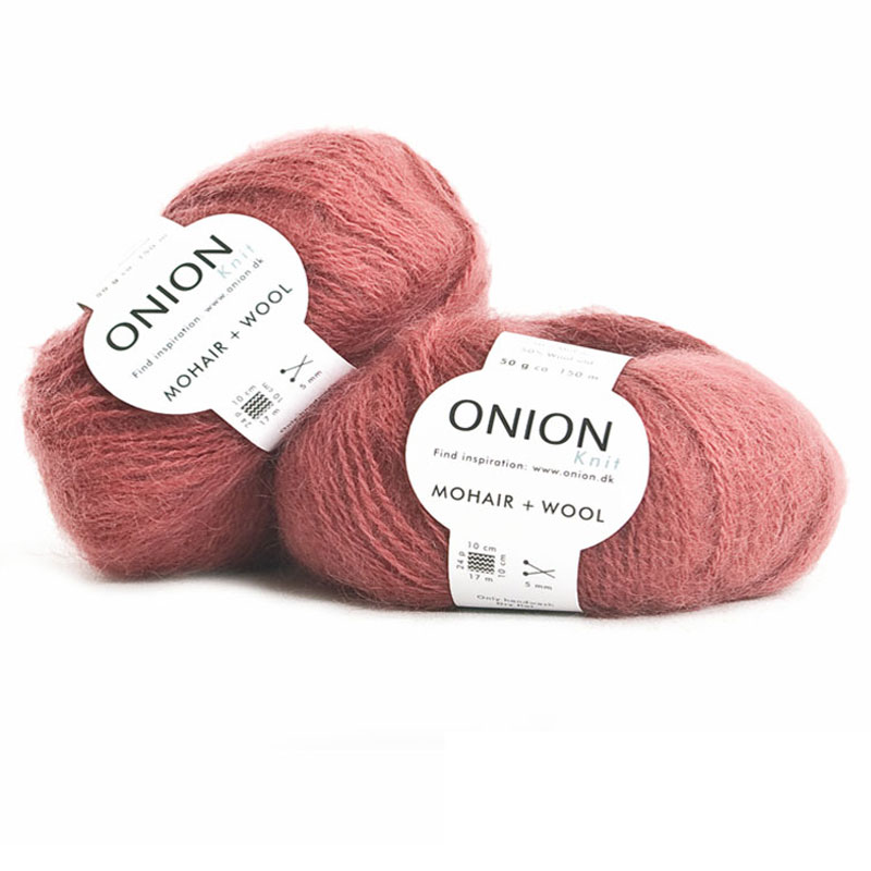 Marsala (ljusröd) Mohair + Wool Onion 324