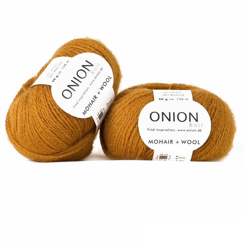 Gyllene (mörkgul) Mohair + Wool Onion 325