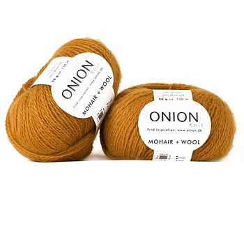 Gyllene (mörkgul) Mohair + Wool Onion 325