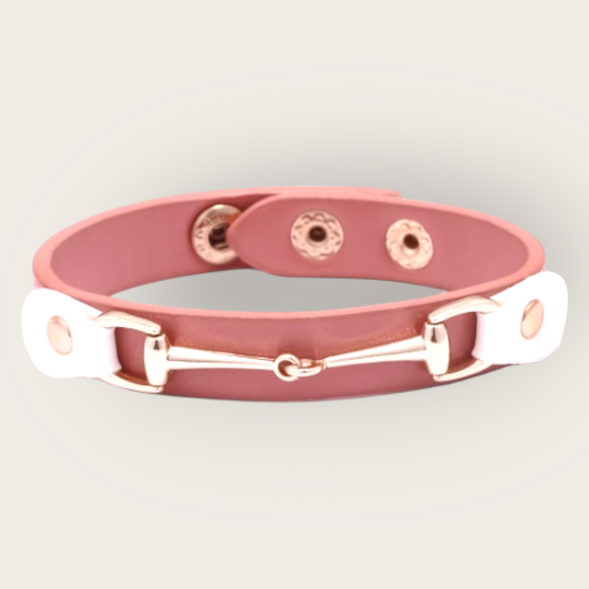 Vegan leather horsebit bracelet - 2