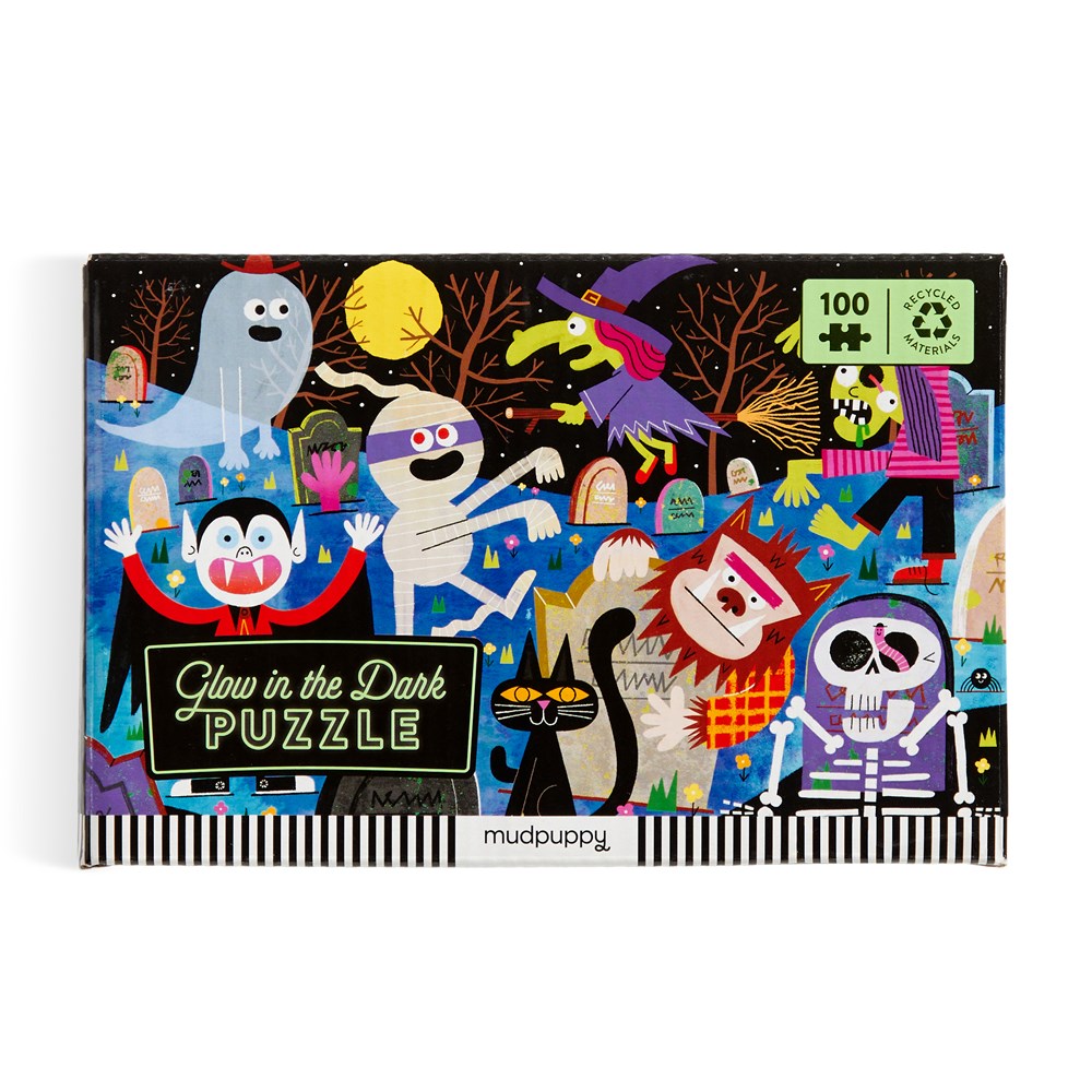 Haunted Graveyard 100 Piece Glow in the Dark Puzzle - 2