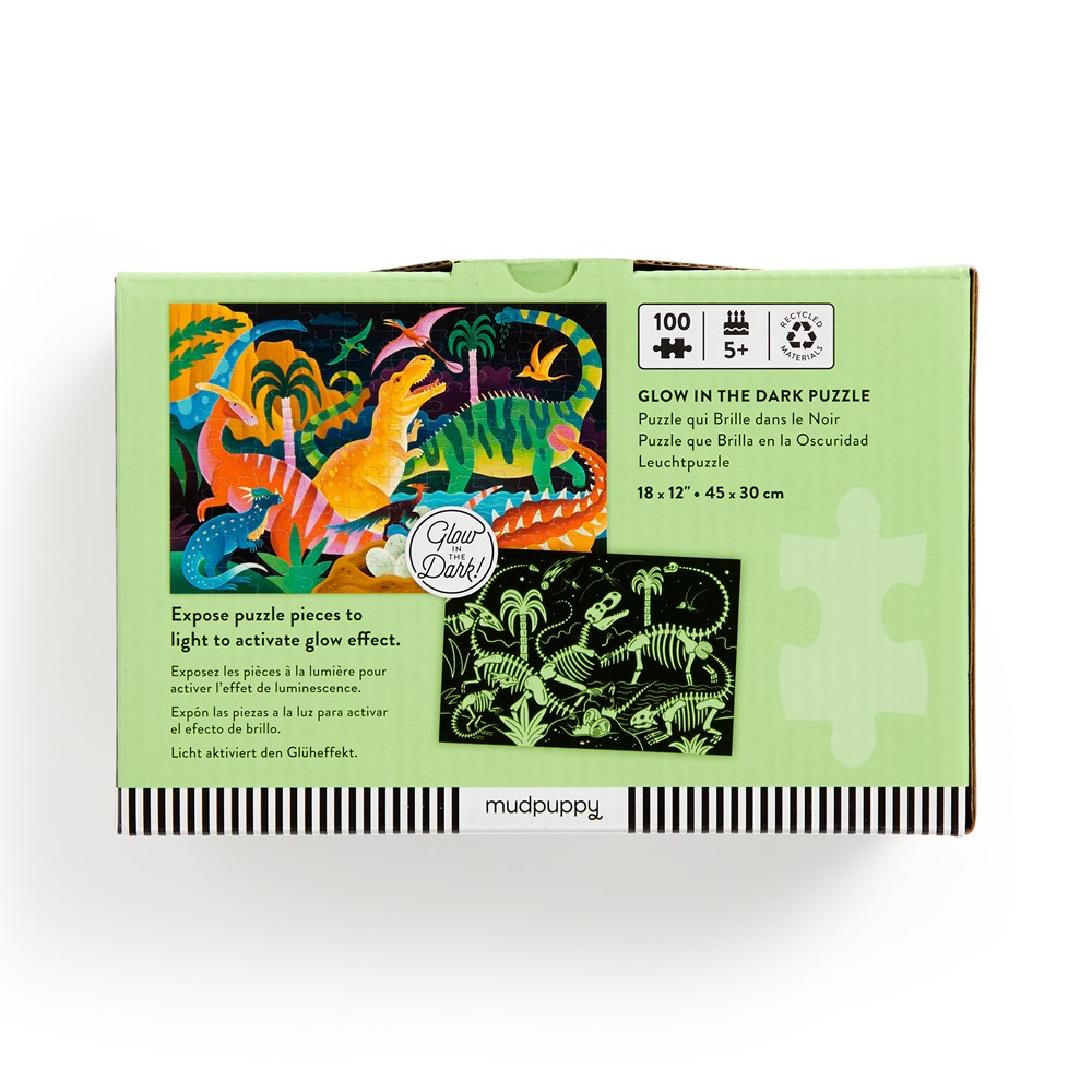 Dinosaur Park 100 Piece Glow in the Dark Puzzle - 5