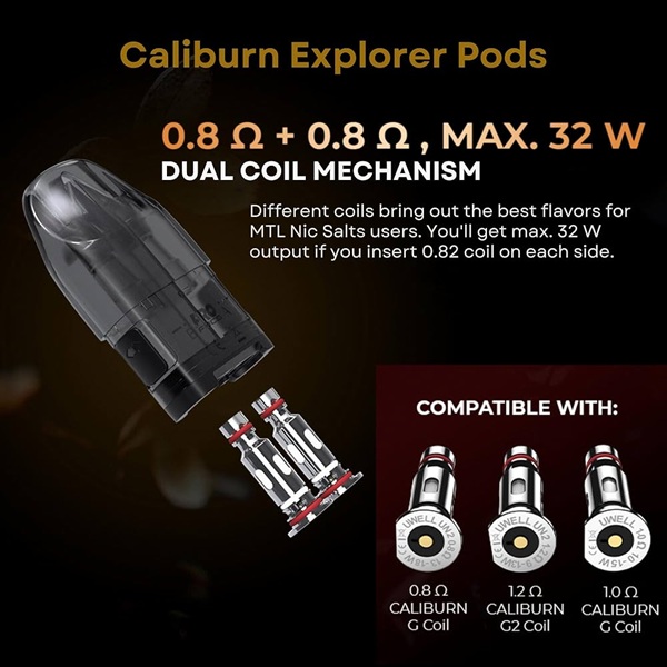 Uwell Caliburn Explorer 1000mAh Startpaket - 3