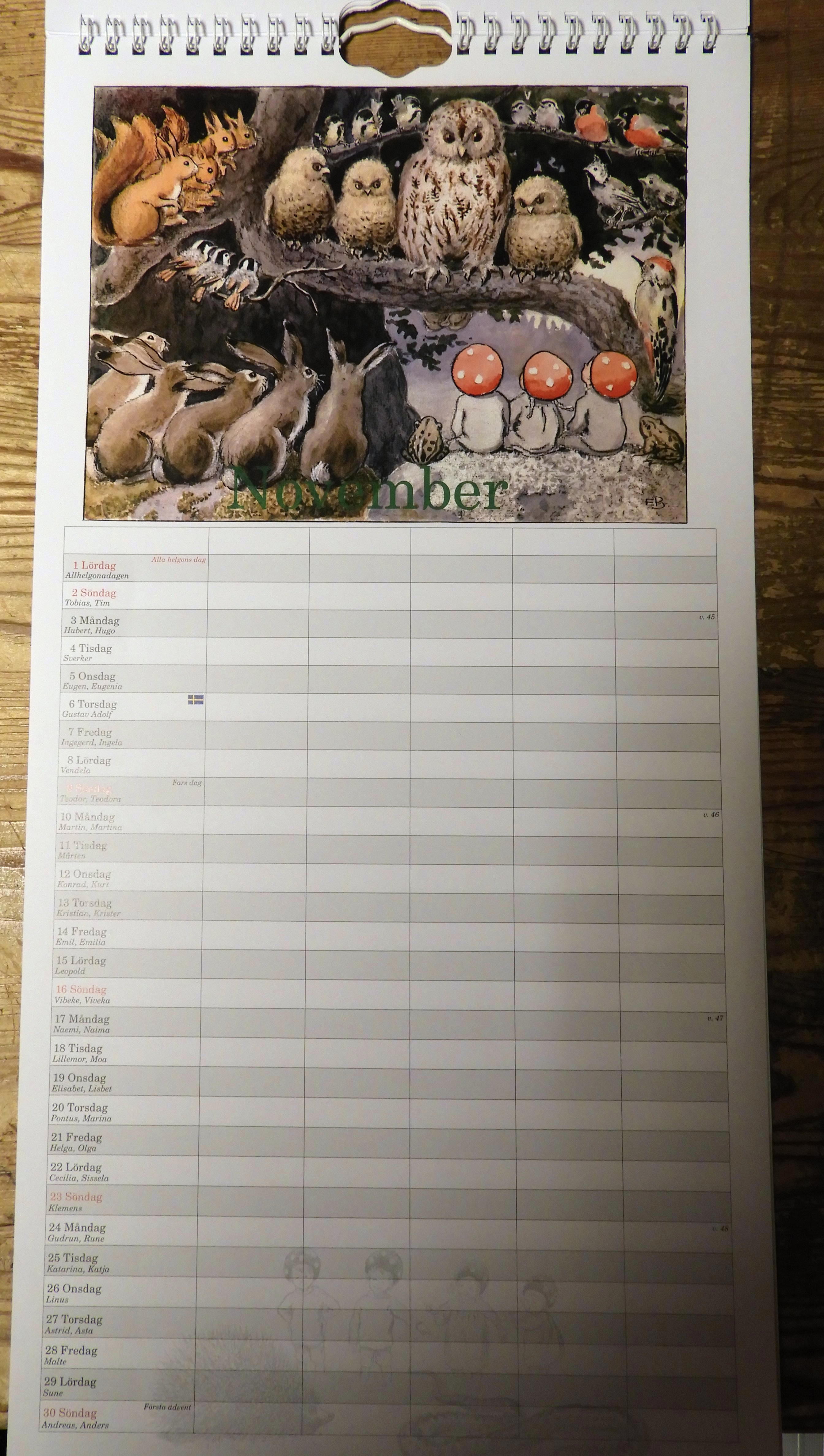 Tomtebobarnen familjekalender 2025 - 11