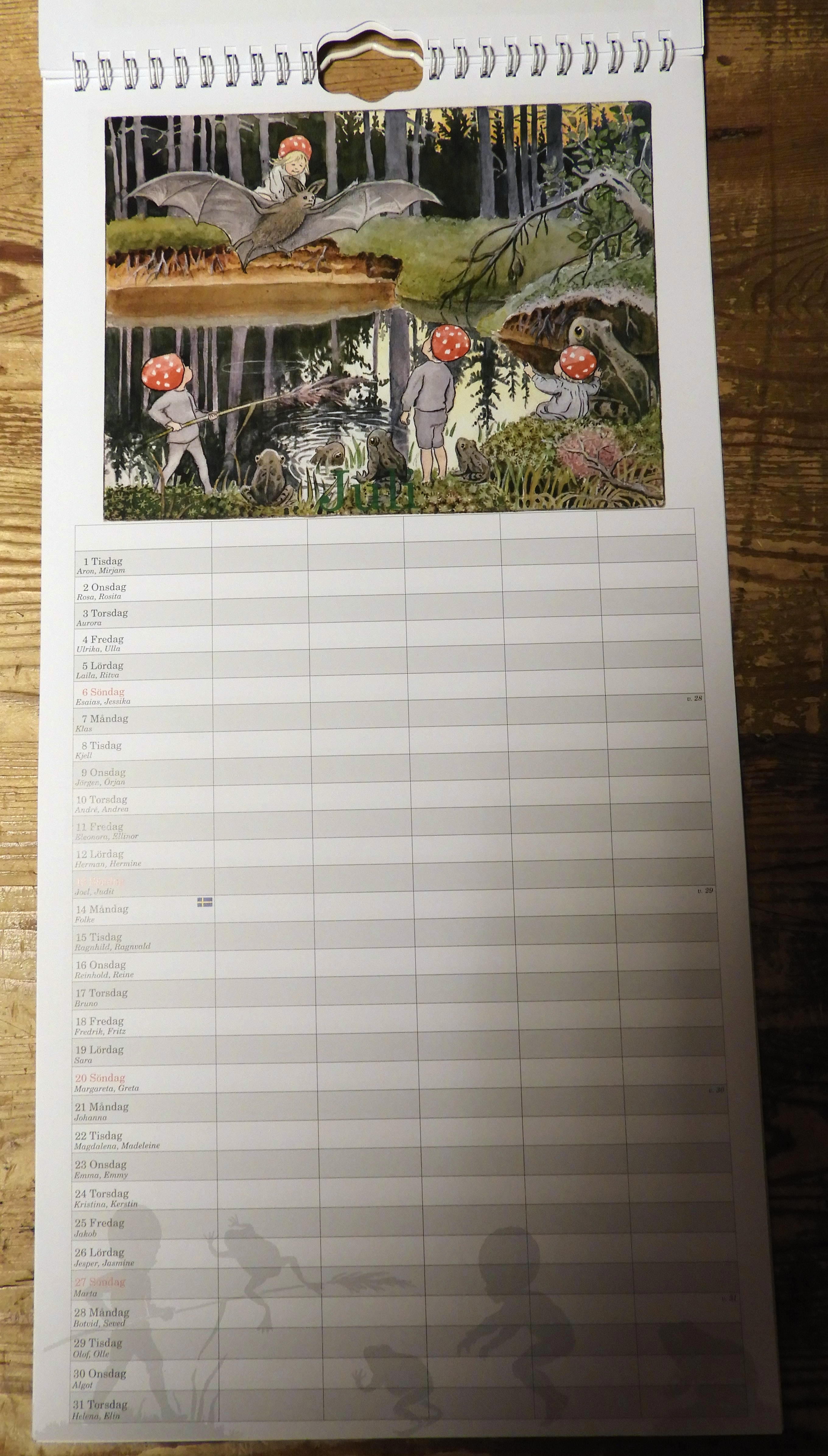 Tomtebobarnen familjekalender 2025 - 7
