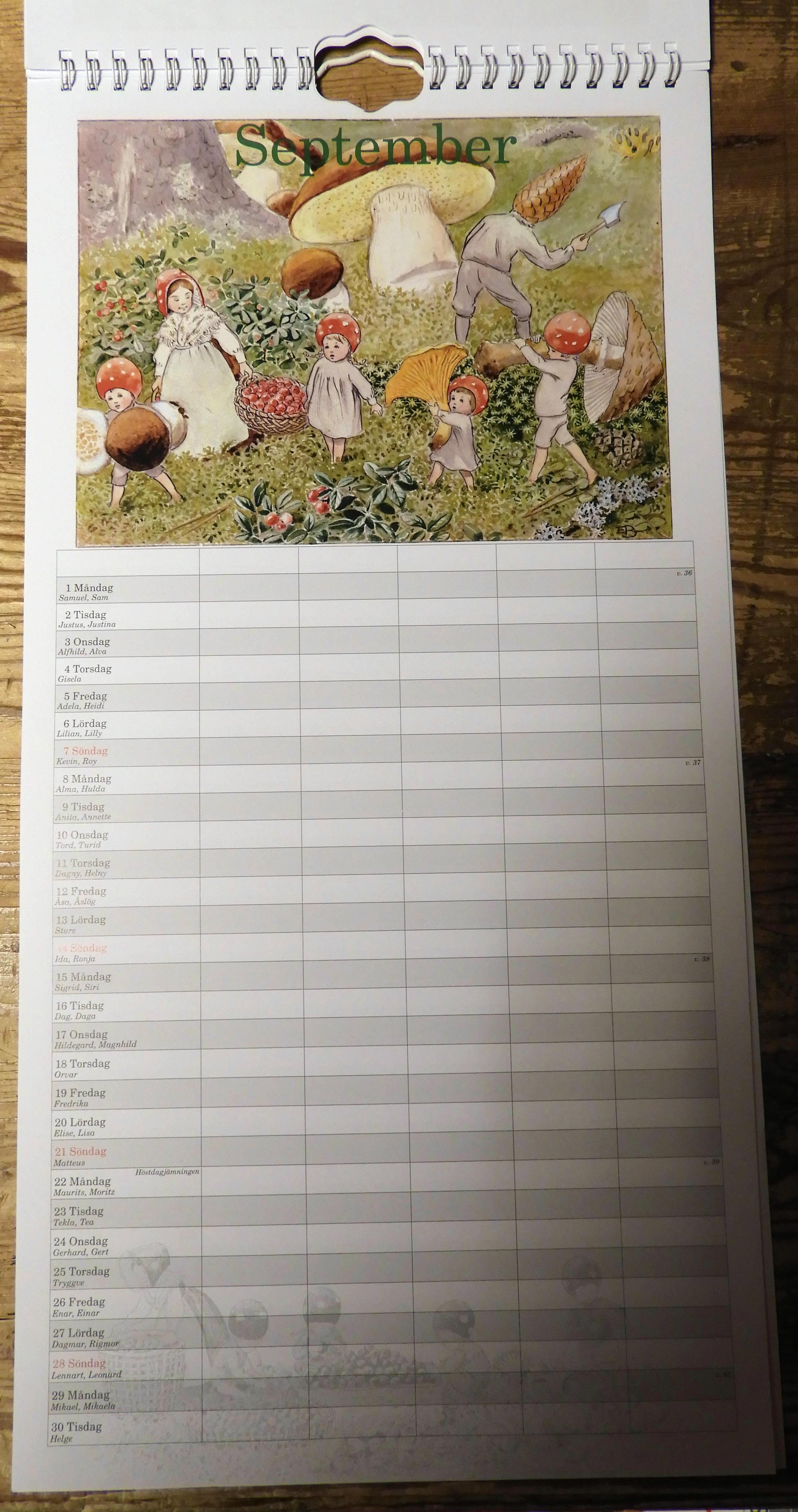 Tomtebobarnen familjekalender 2025 - 9