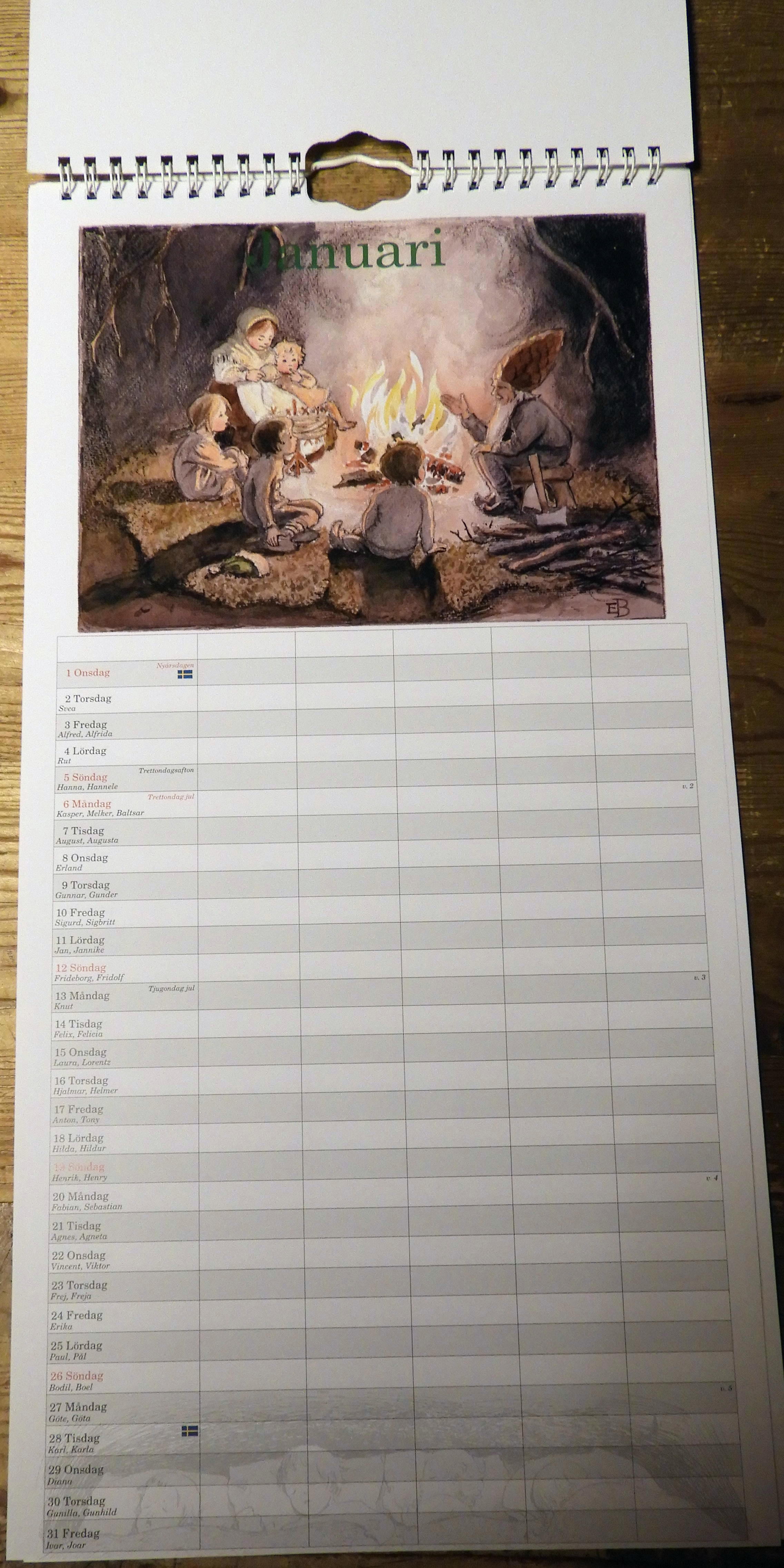 Tomtebobarnen familjekalender 2025 - 13