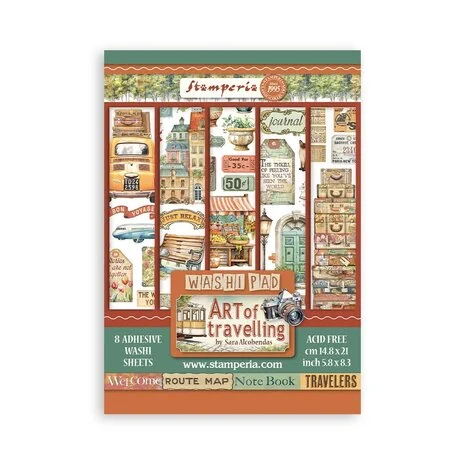 Art of Travelling A5 Washi Pad (8pcs) 